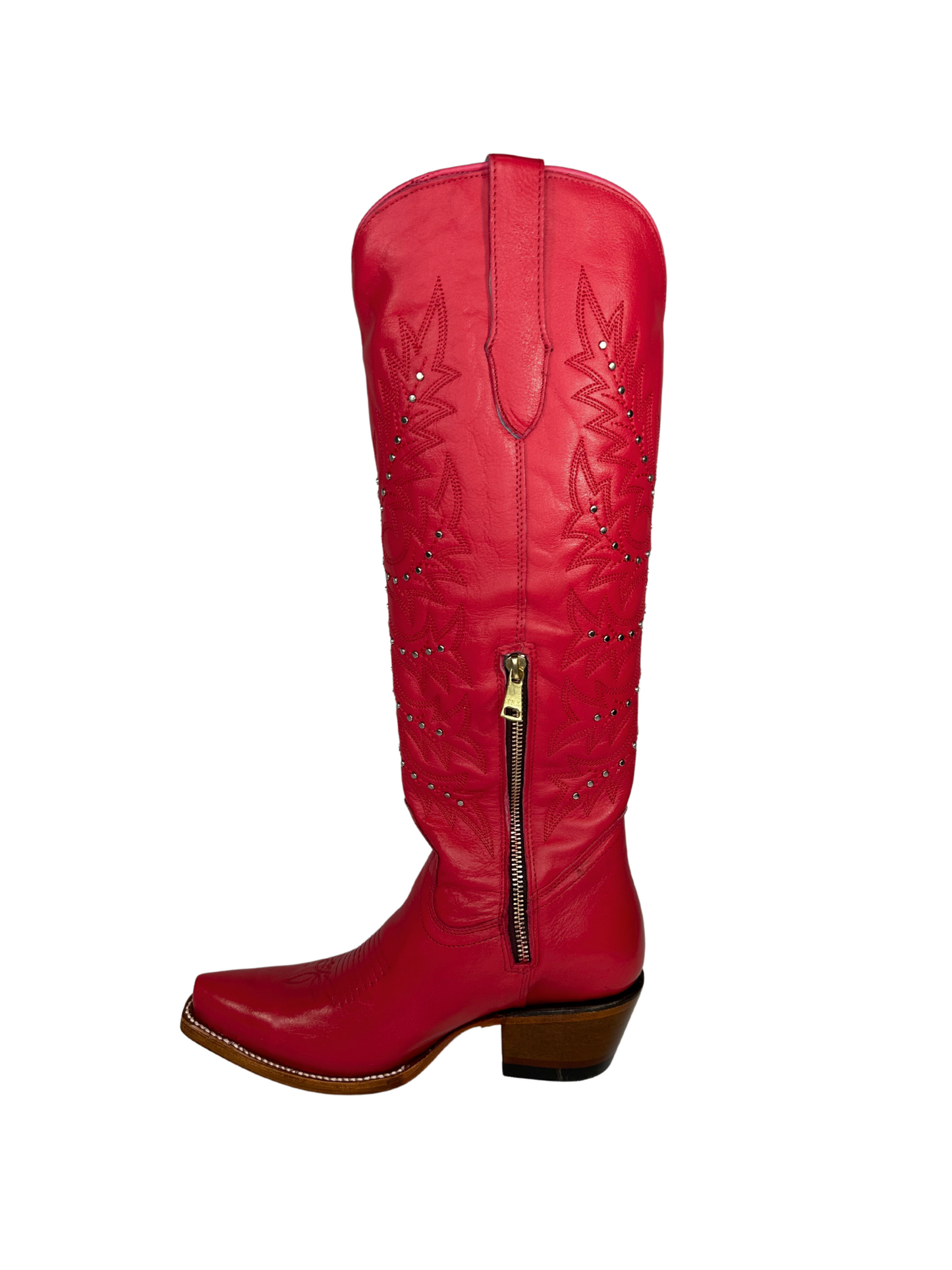 Quincy Fuchsia Pink Tall Leather Boot