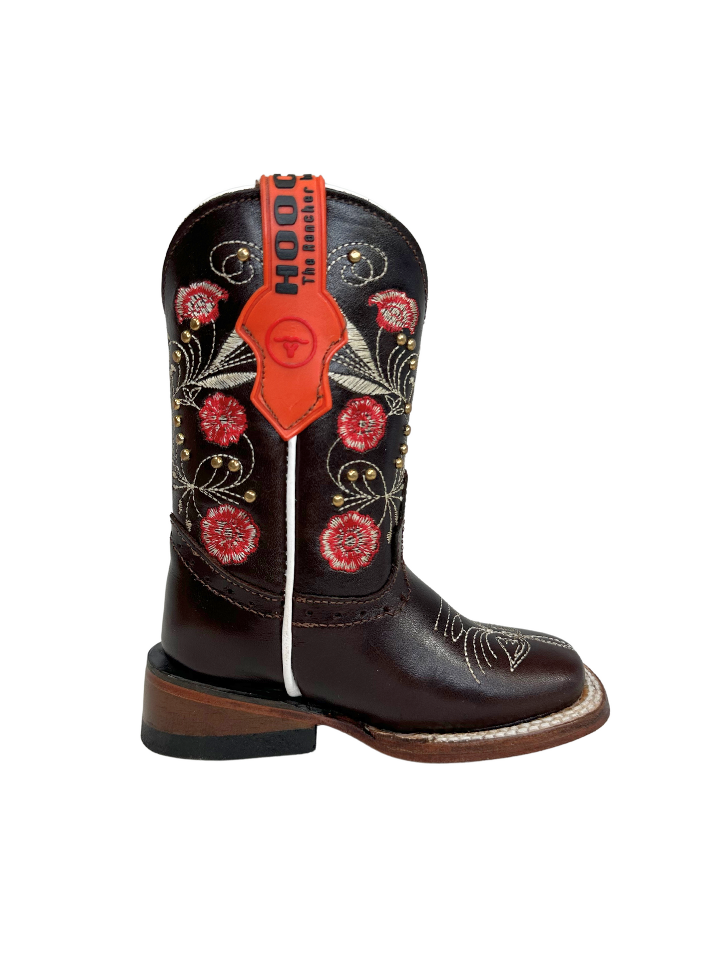 Hooch Girl's Brown Floral Beaded Boot