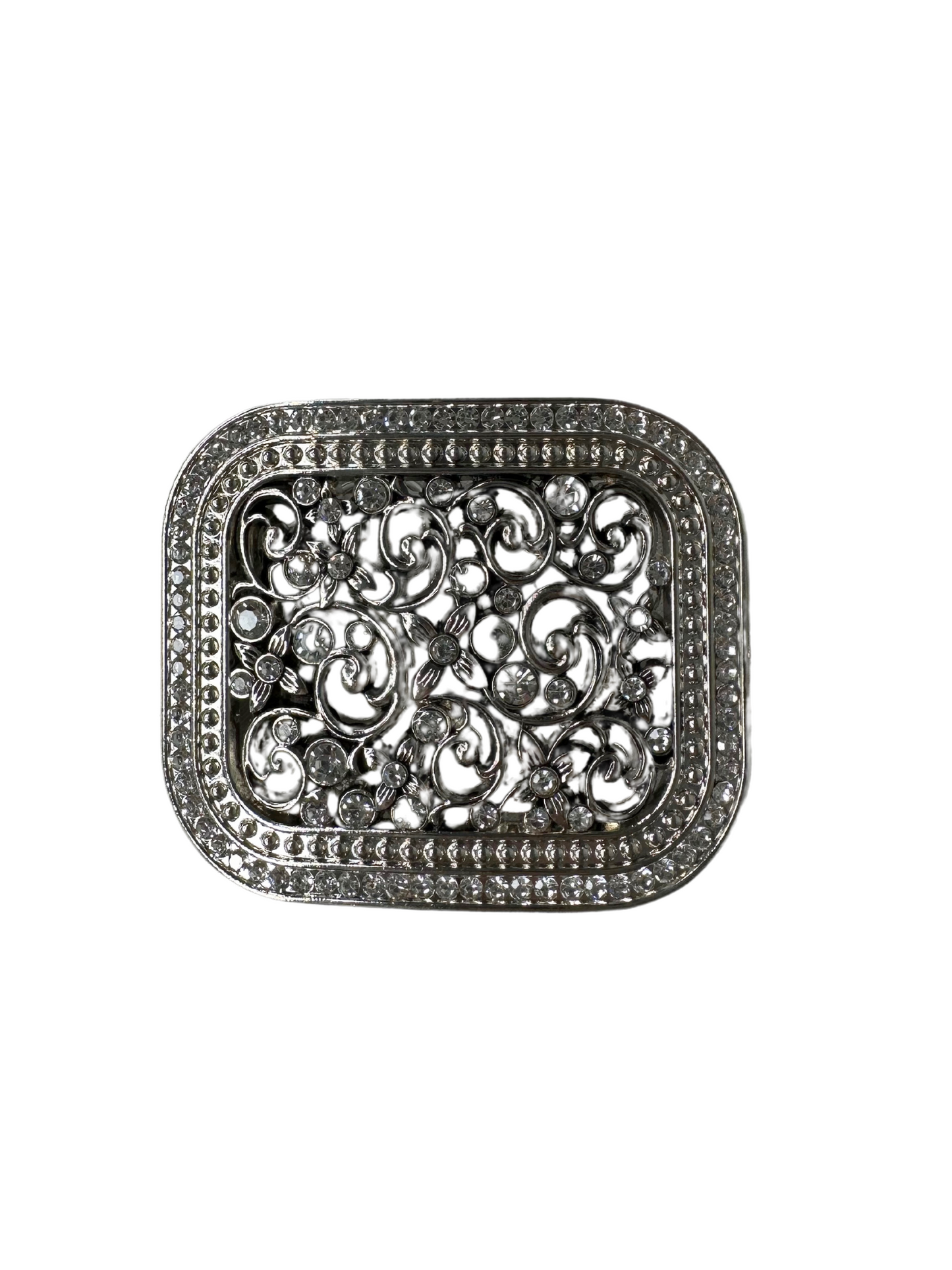 Women's Silver Rhinestone Buckle
