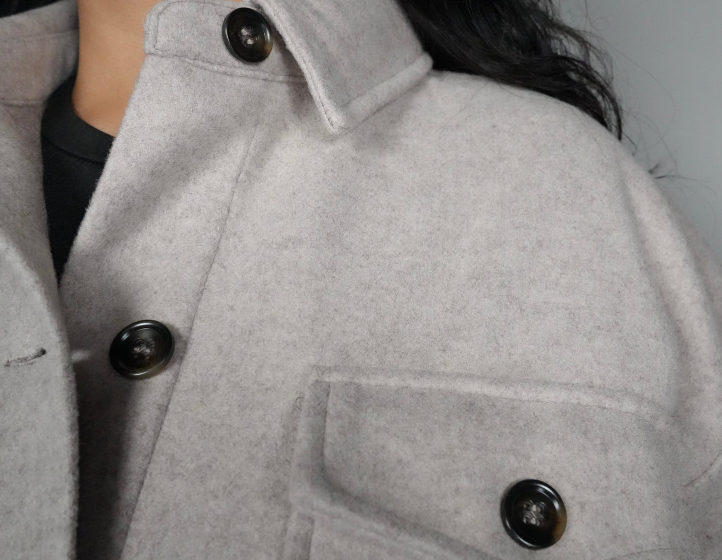 Women’s Woolie Faux Wool Cropped Shaket - Taupe