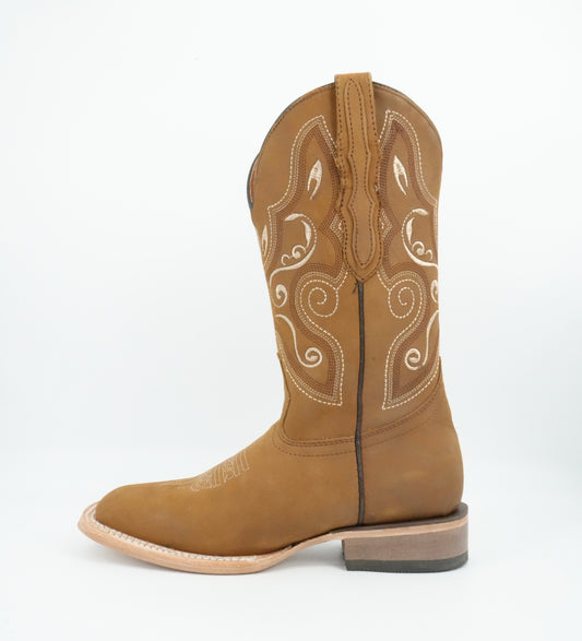 El General Women's Nobuck Honey Floral Boot