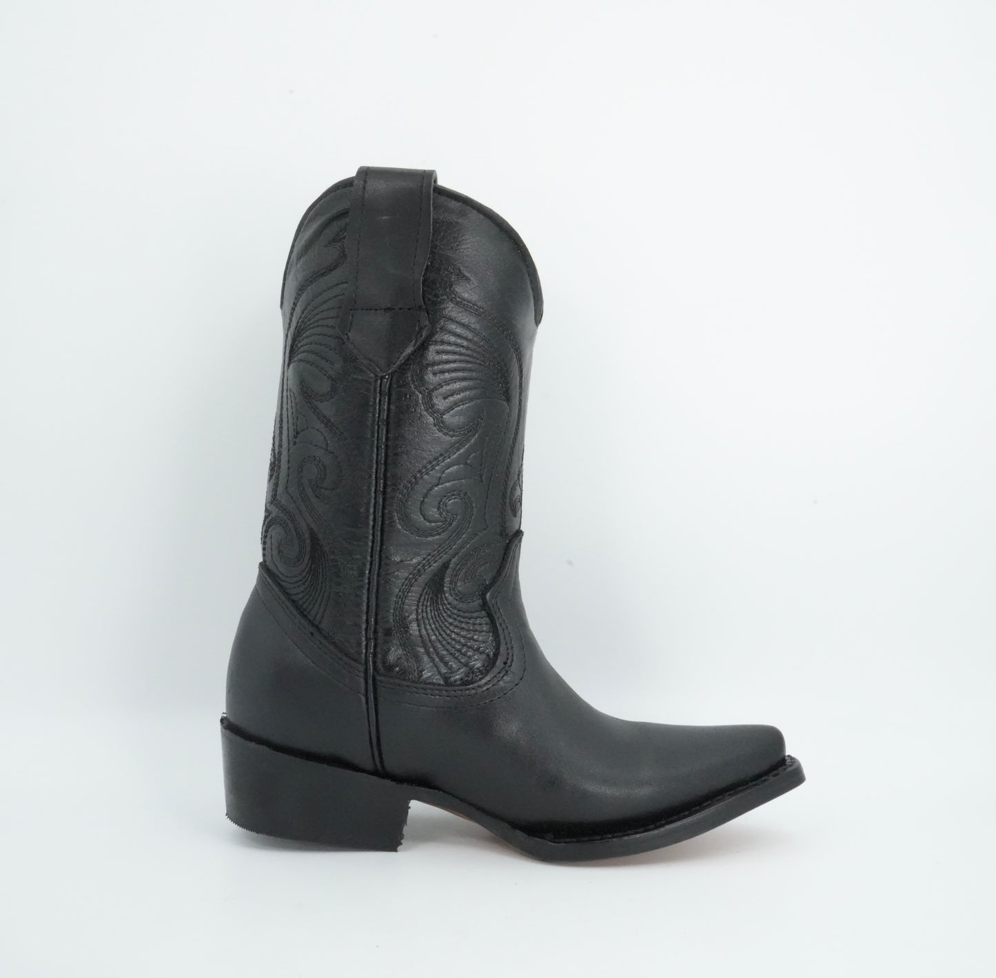 Botas Don Pedro Kid’s Black Leather J Toe Boot