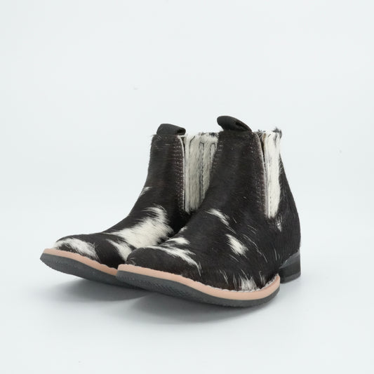Padua Toddler Cow Hair Black/White Short Boot Size: 7C *AS SEEN ON IMAGE*