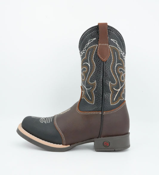 Chaparral Kid’s Crazy Horseshoe Black/Shedron Boot