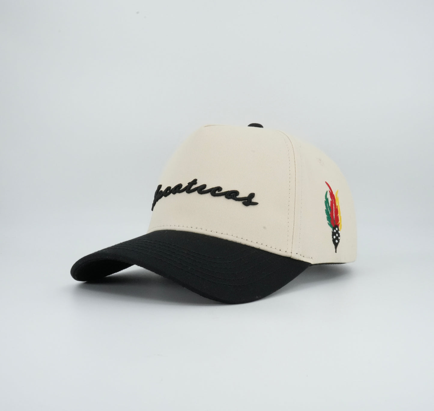 45 Cursive Trucker Cap Beige-Black