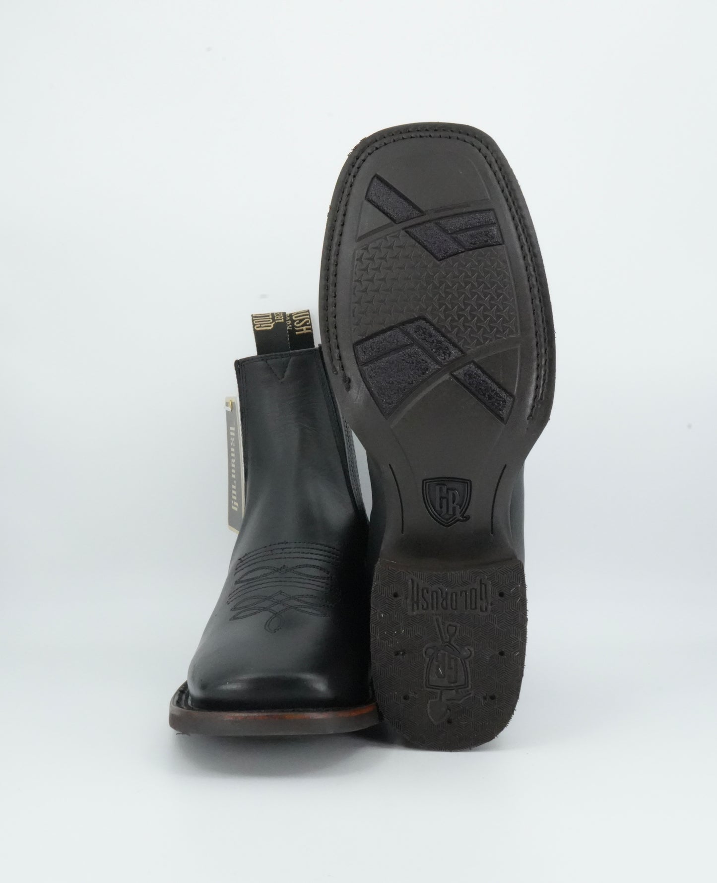 Goldrush Men’s Grasso Black Leather Short Boot