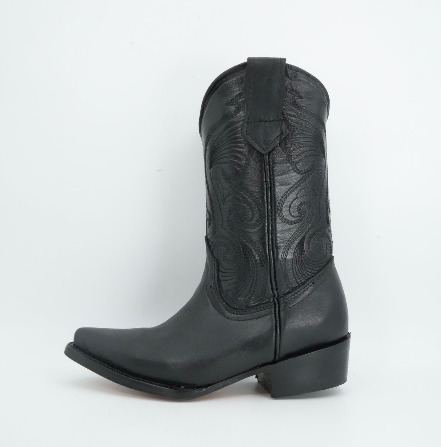 Botas Don Pedro Kid’s Black Leather J Toe Boot