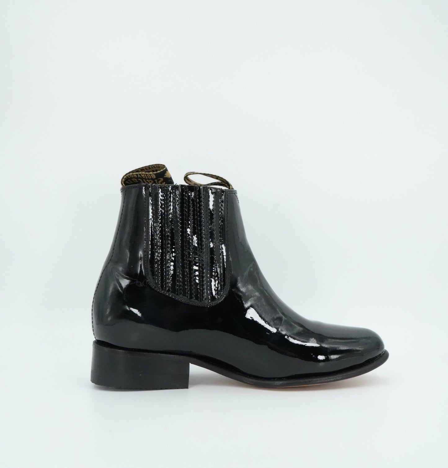 Falcon Kid's Charol Black Charro Short Boot