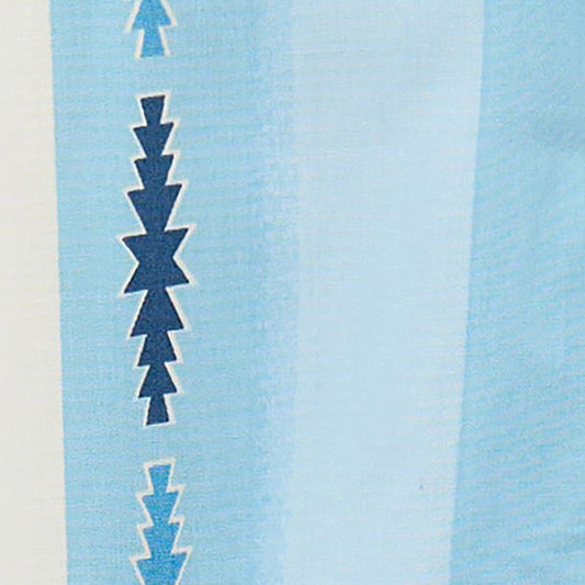 Wrangler Infant Logo Stripes Short Sleeve Snap Shirt - Blue Clouds