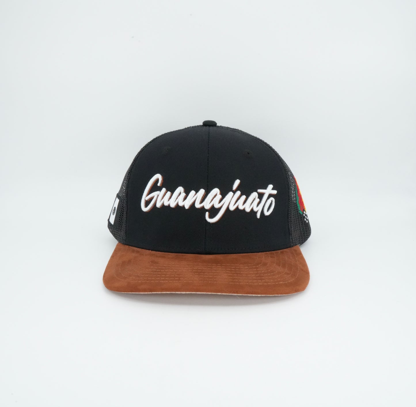 45 Cursive Trucker Cap Black Rust