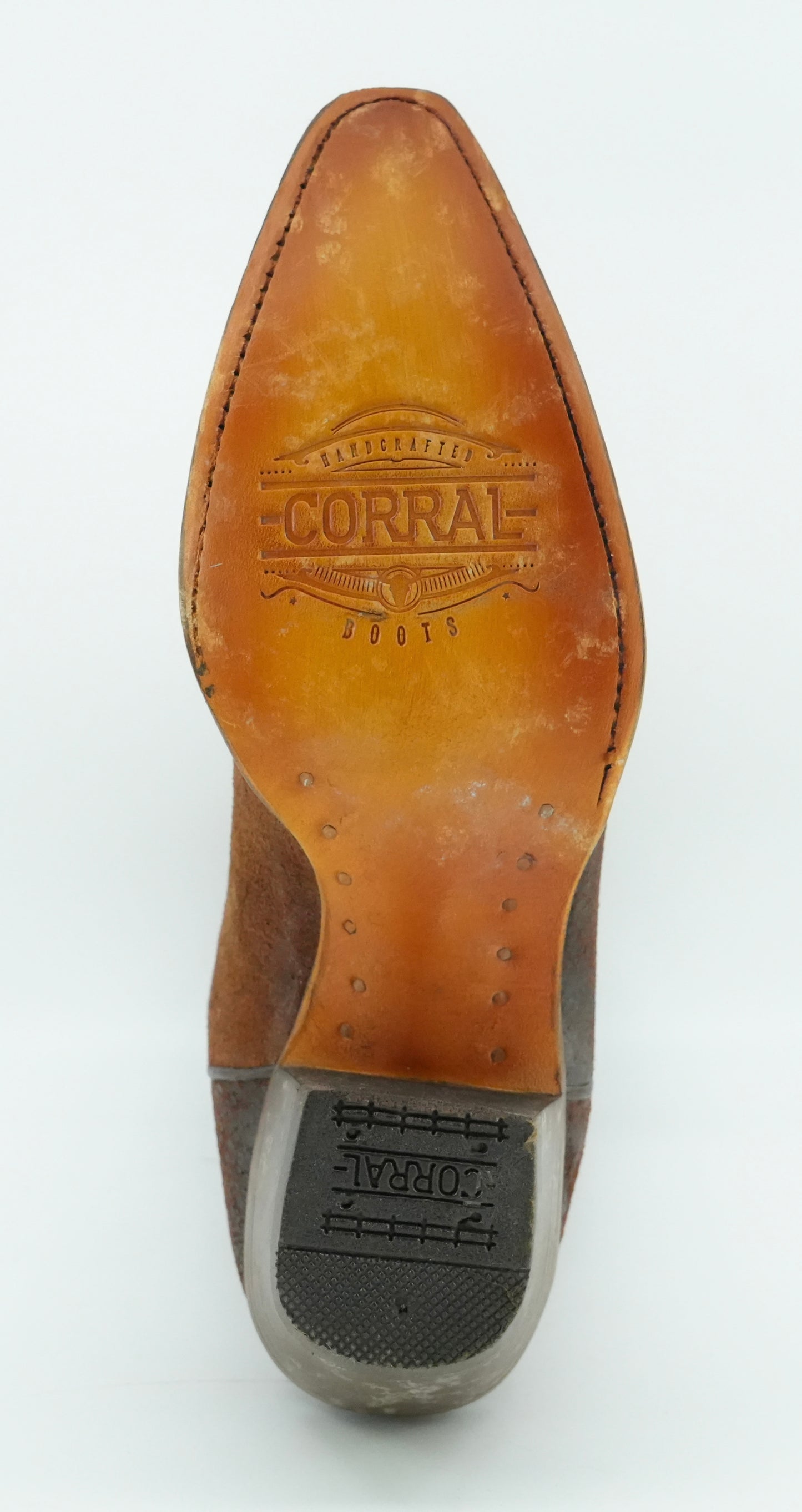 Corral Women’s Brown Lamb Embroidery Snip Toe Boot