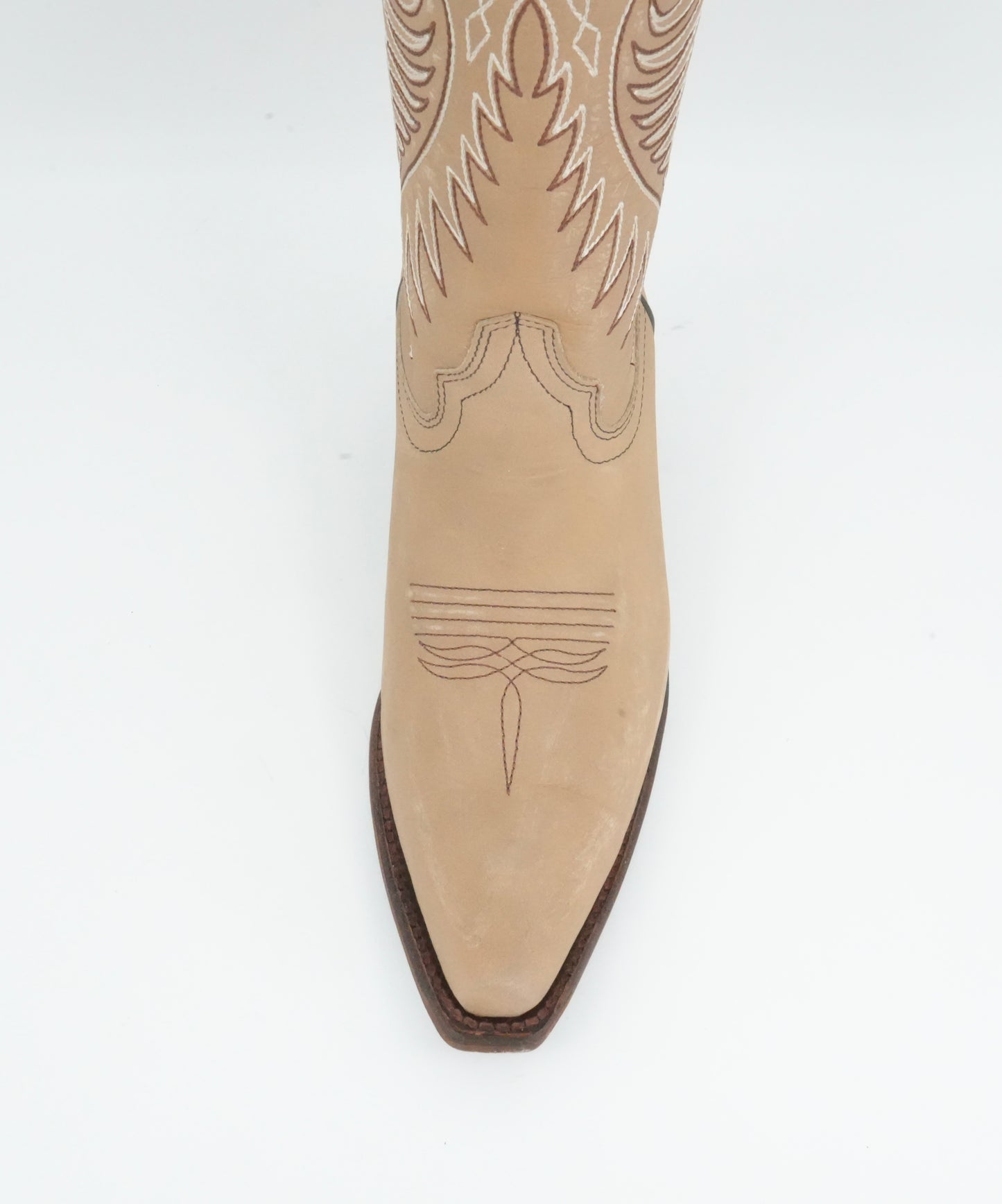 Circle G Women’s Sand Cowhide Embroidery Snip Toe Boot