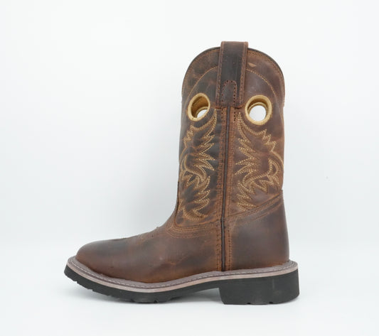Dan Post Kid's Amarillo Rustic Leather Boot - Brown