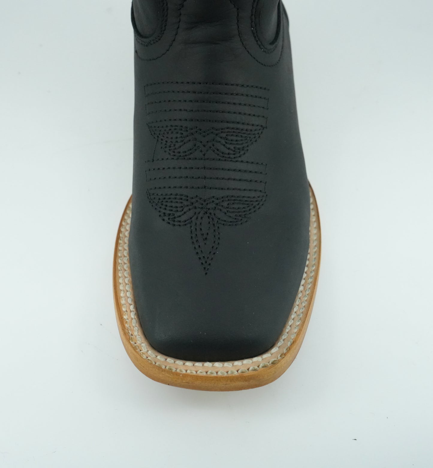 Potrero Boots Women's Crazy Black Wide Square Toe Boot