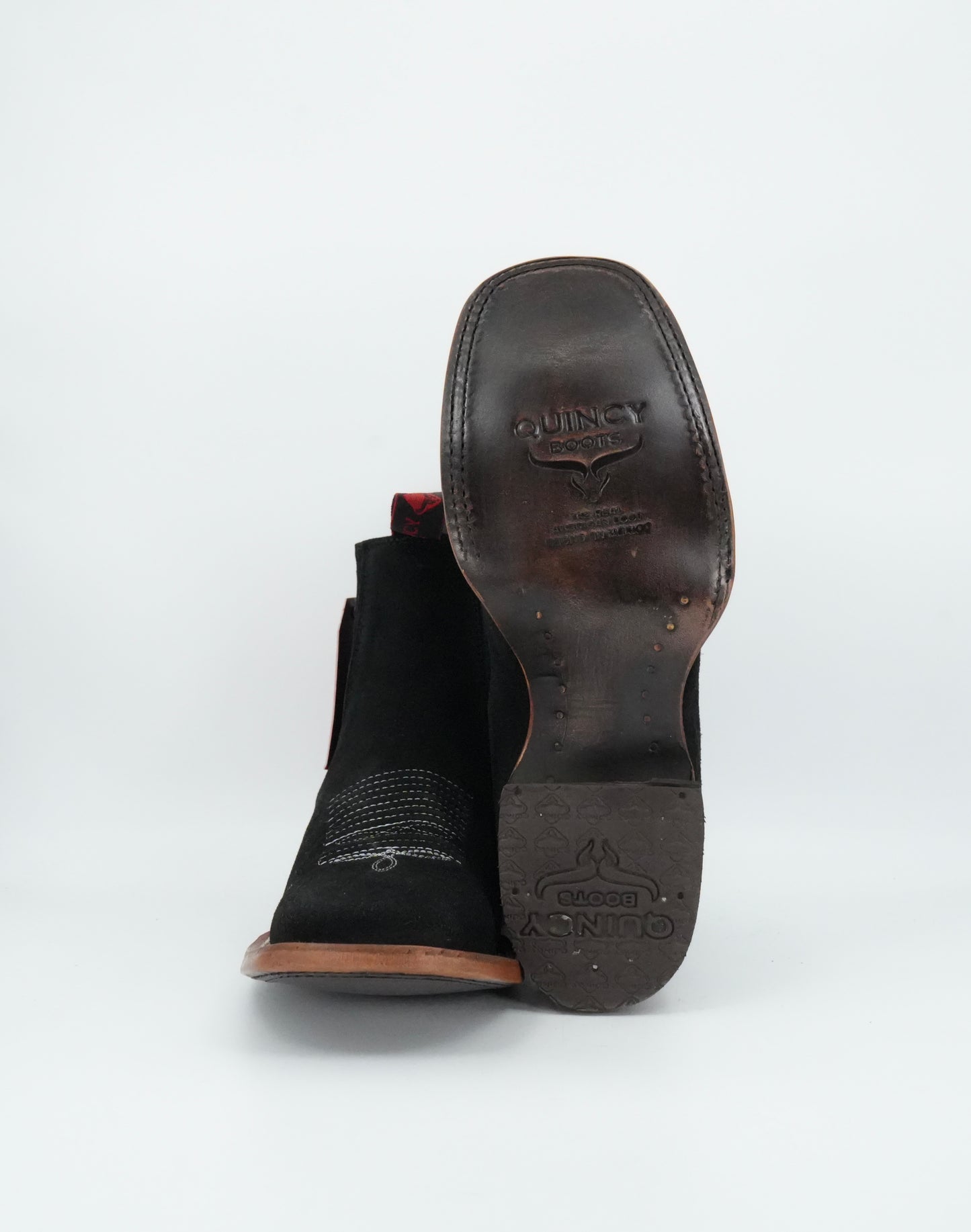 Quincy Men's Black Suede Leather Short Boot