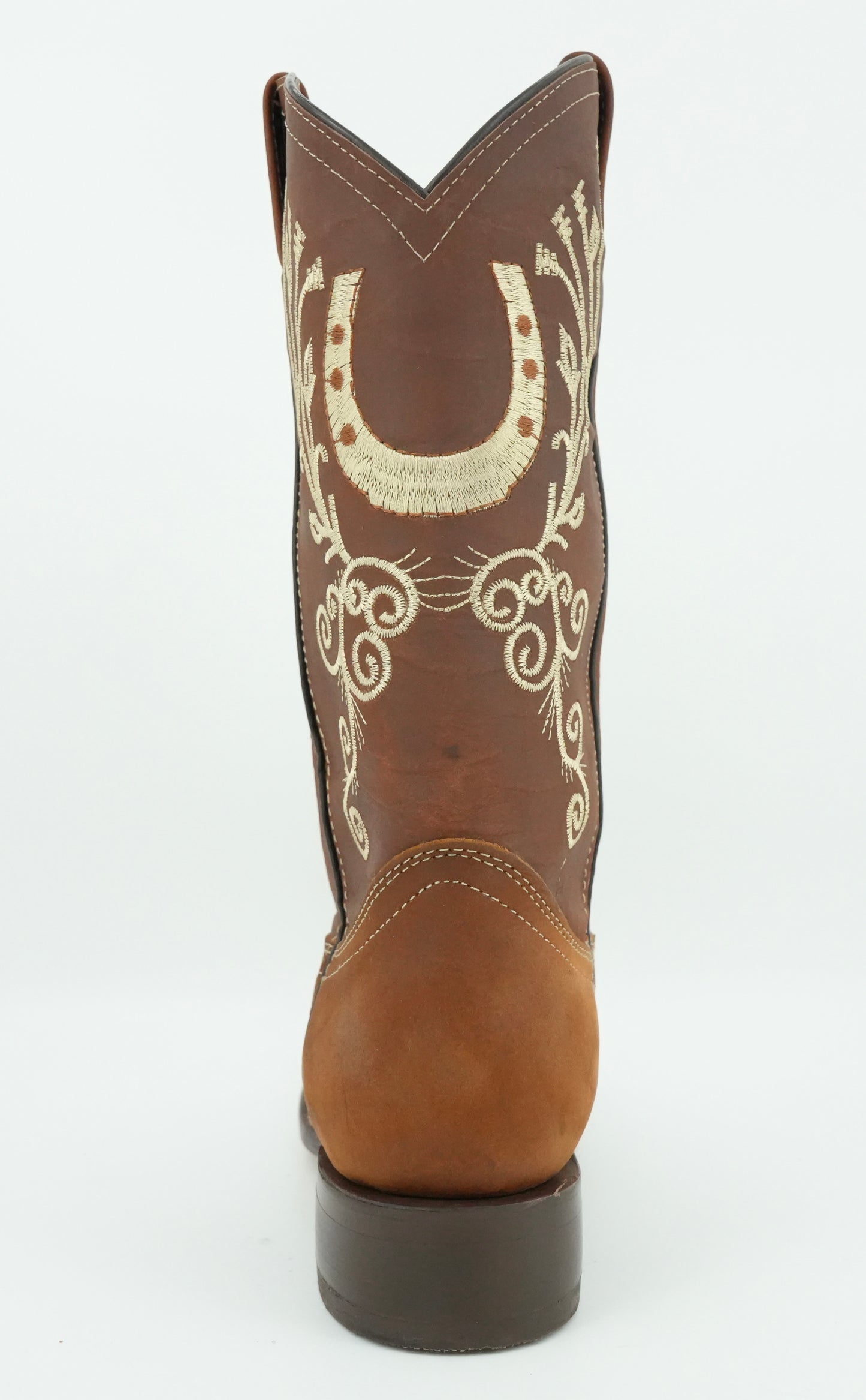 La Sierra Women's Tang Embroidered Horseshoes Square Toe Boot