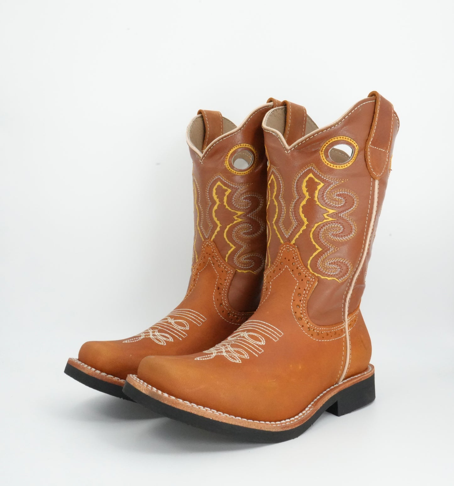 Tierra Blanca Jr’s Crazy Honey Square Toe Boot