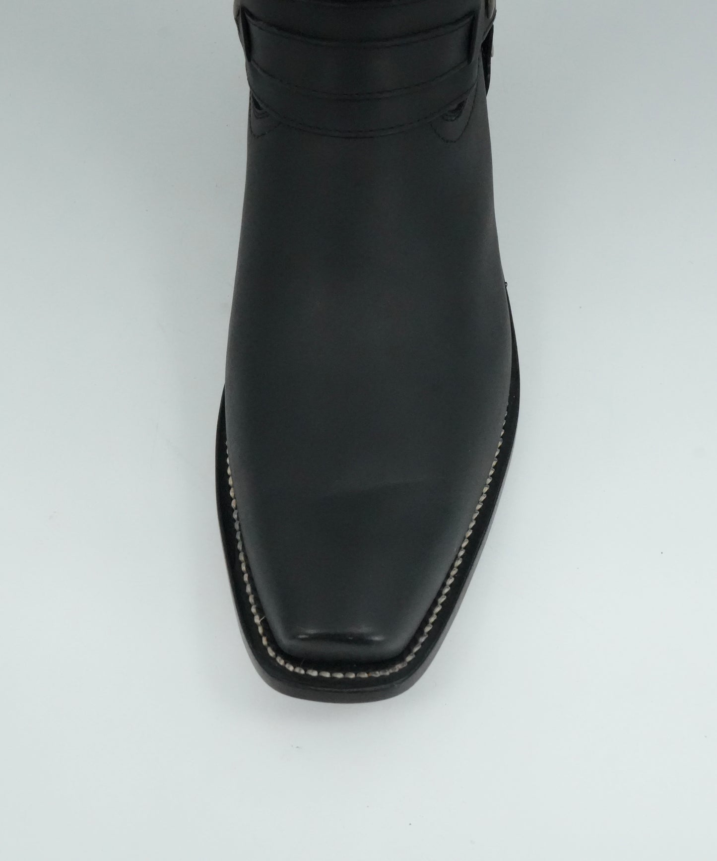 Indomable's Men's Black Leather Trompa De Puerco Narrow Square Toe Boot