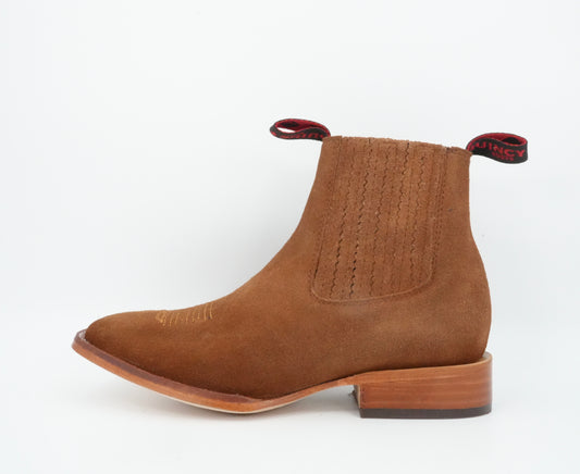 Quincy Kid's Suede Shedron Square Toe Short Boot