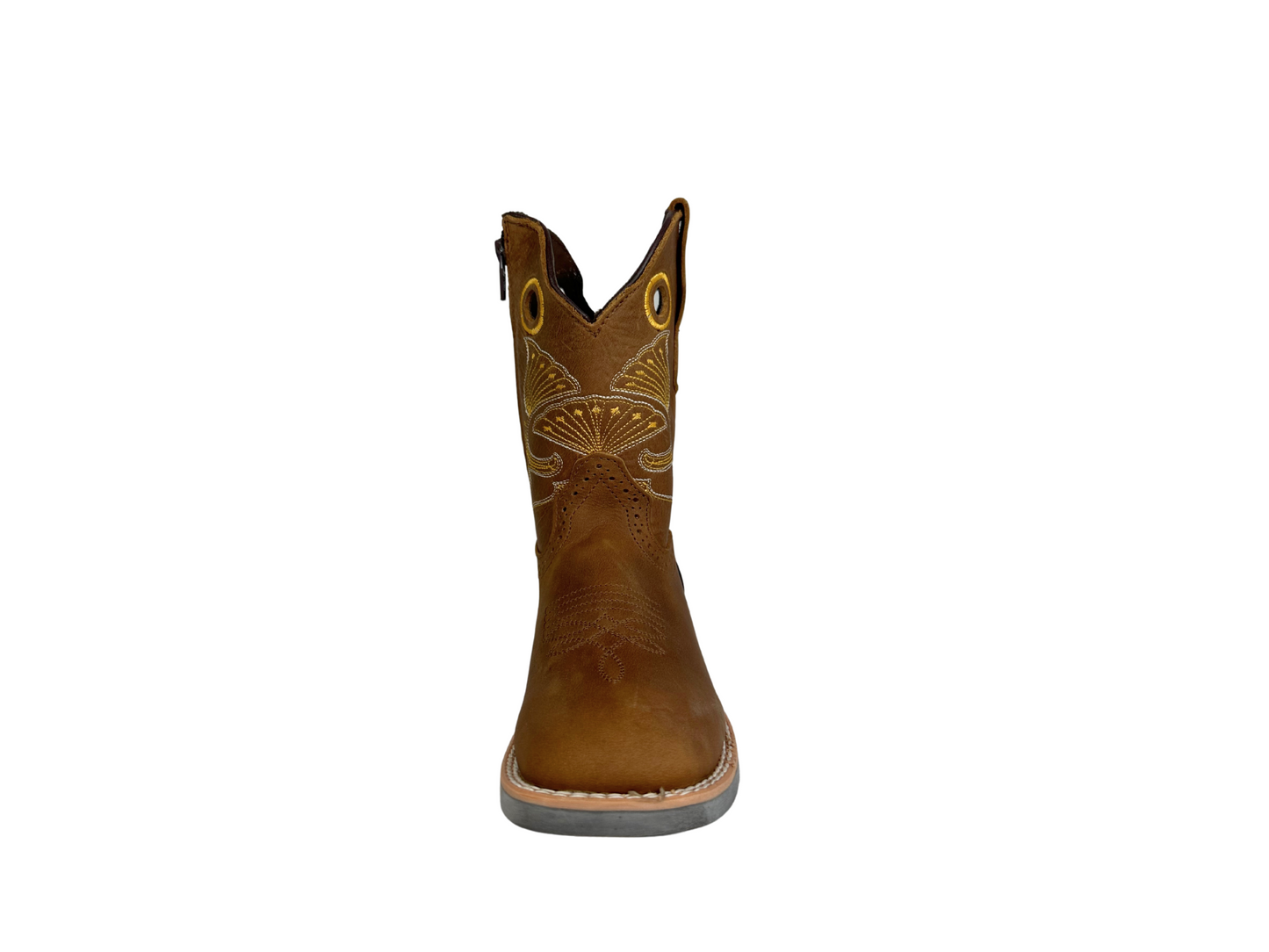 Black Stone Kid's Tan Yellow Stitched Boots