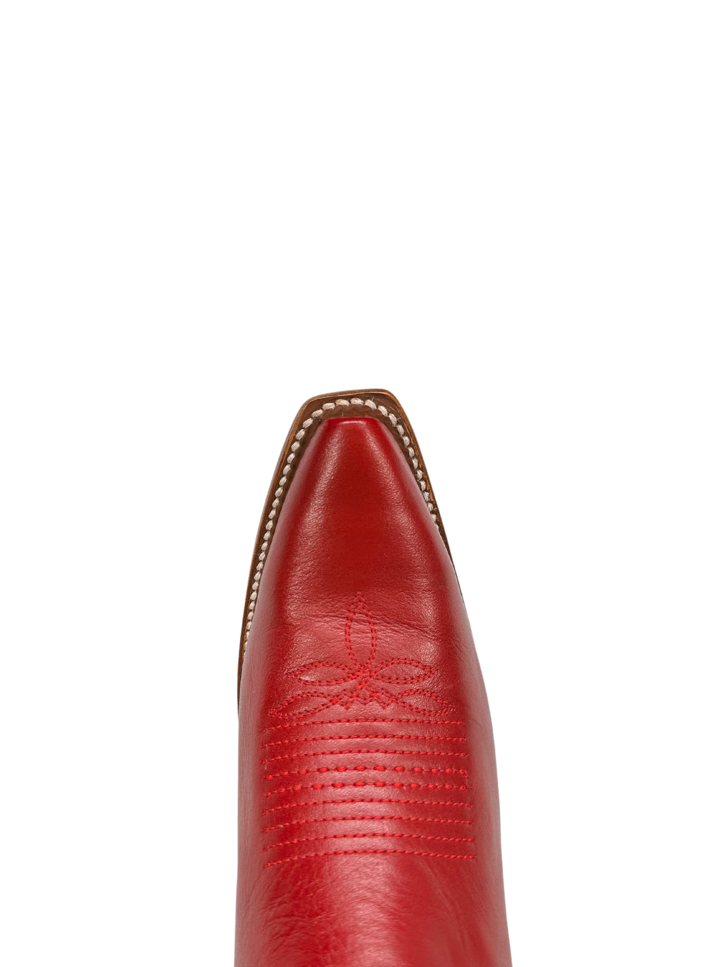 Quincy Red Tall Leather Boot