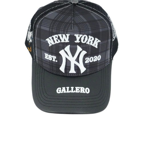 Gallo Fino NY Gallero Est. 2020 Cap - Plaid Gray