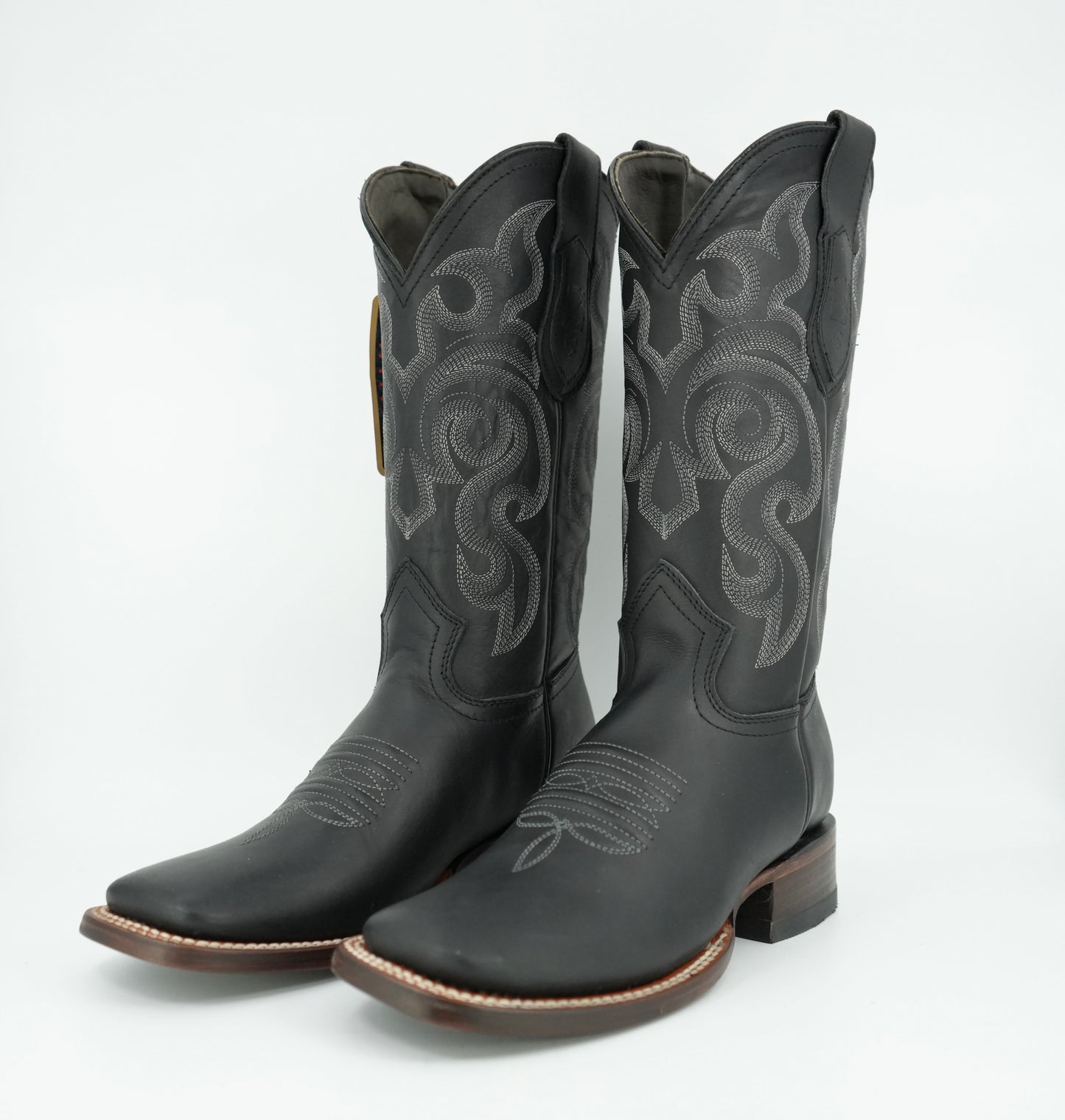 Vaquero Signature Women’s Black Grasso Wide Square Toe Boot