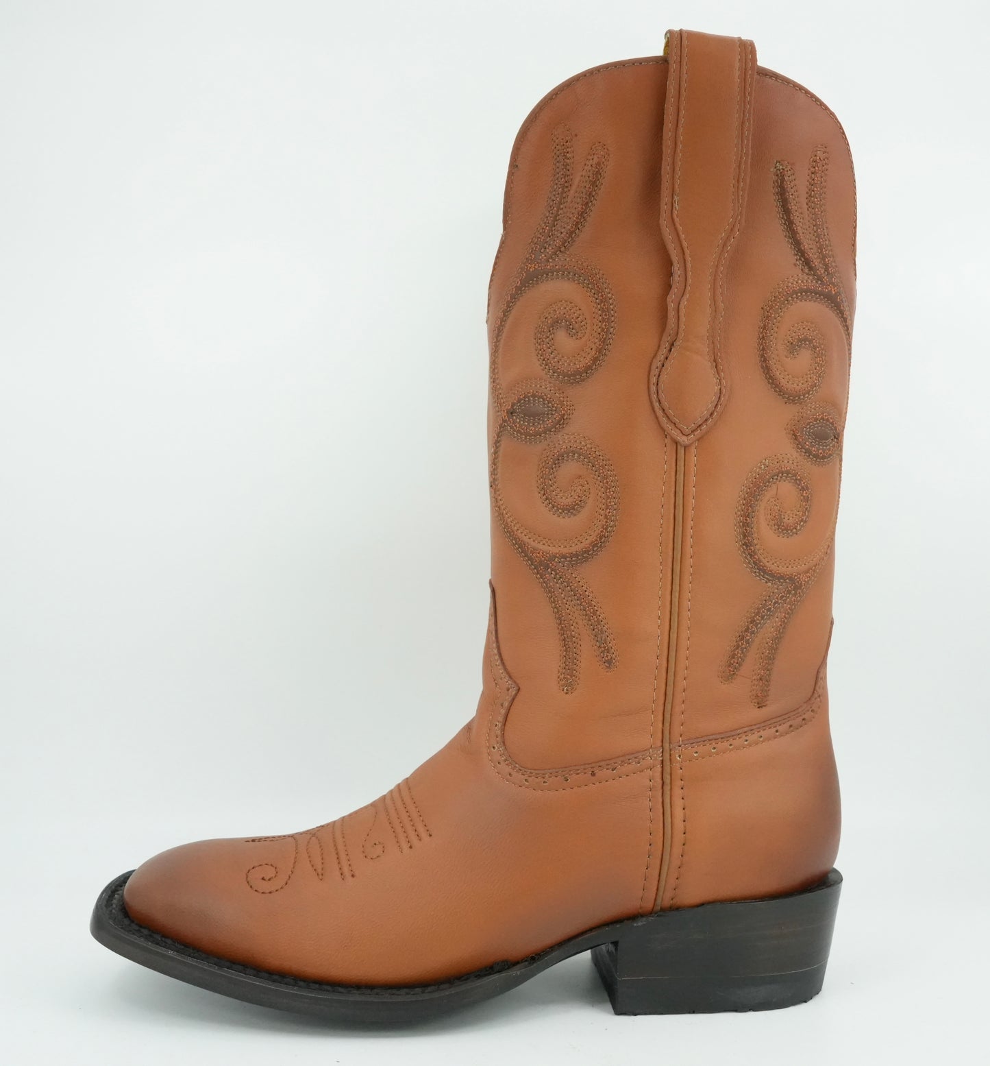 Denver Boots Women's Tan Genuine Leather Wide Square Toe Boot
