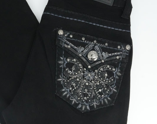Lamasini Black Bling Pocket Design Bootcut Jean