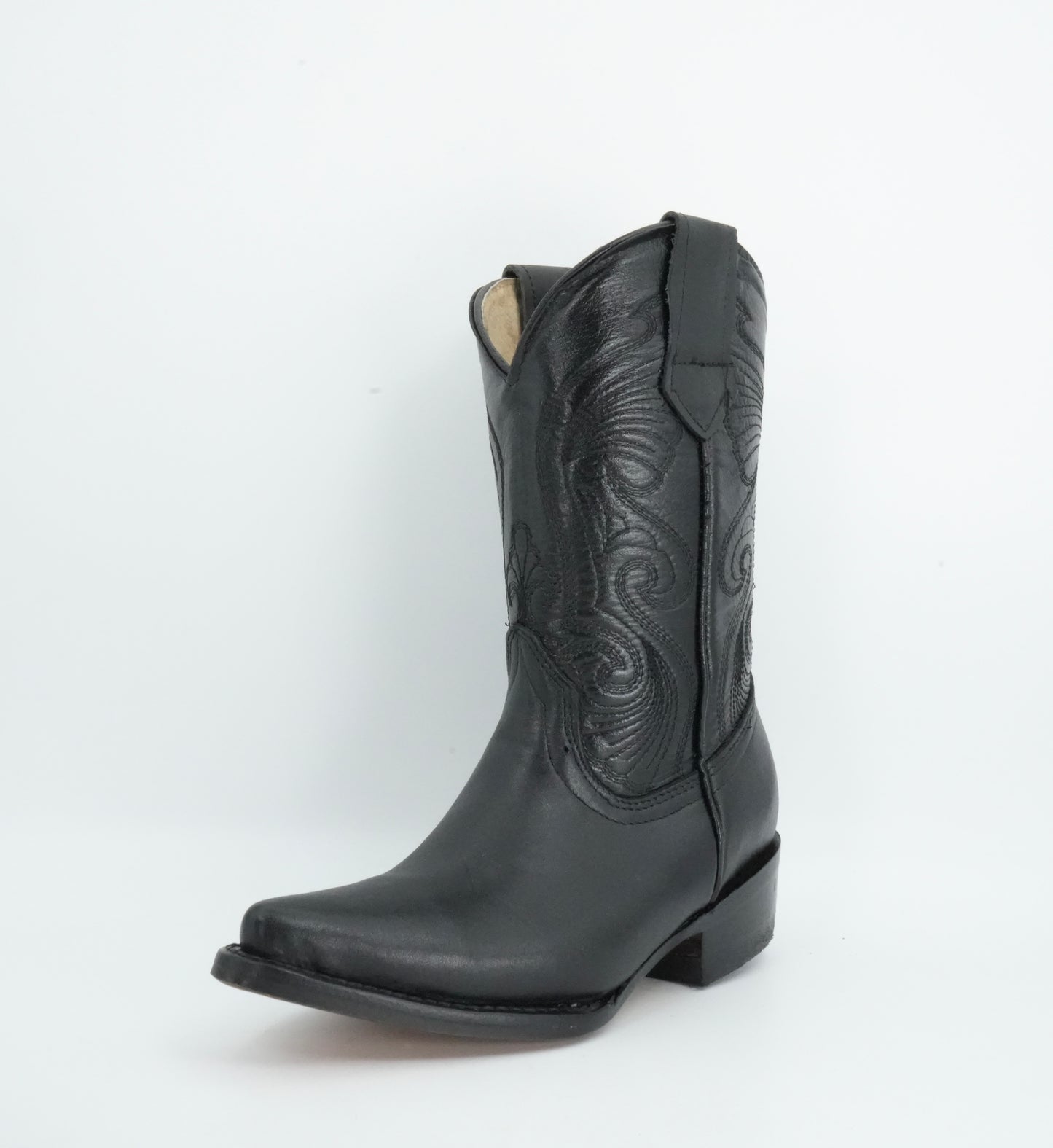Botas Don Pedro Kid’s Black Leather J Toe Boot