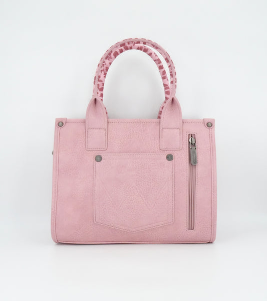 Wrangler Leopard Print Concealed Carry Tote/Crossbody - Pink