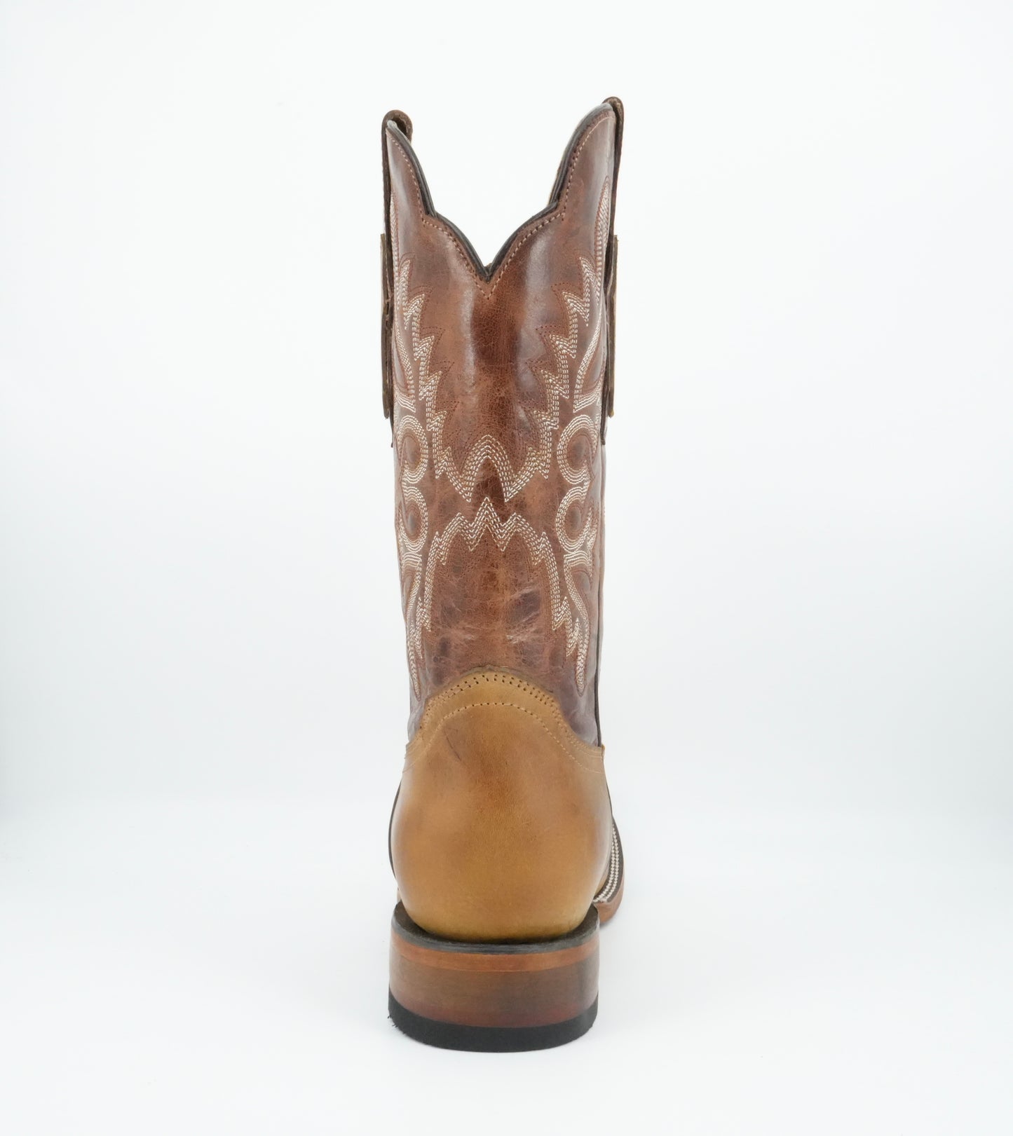 Quincy Men's Genuine Leather Honey Wide Square Toe Boot