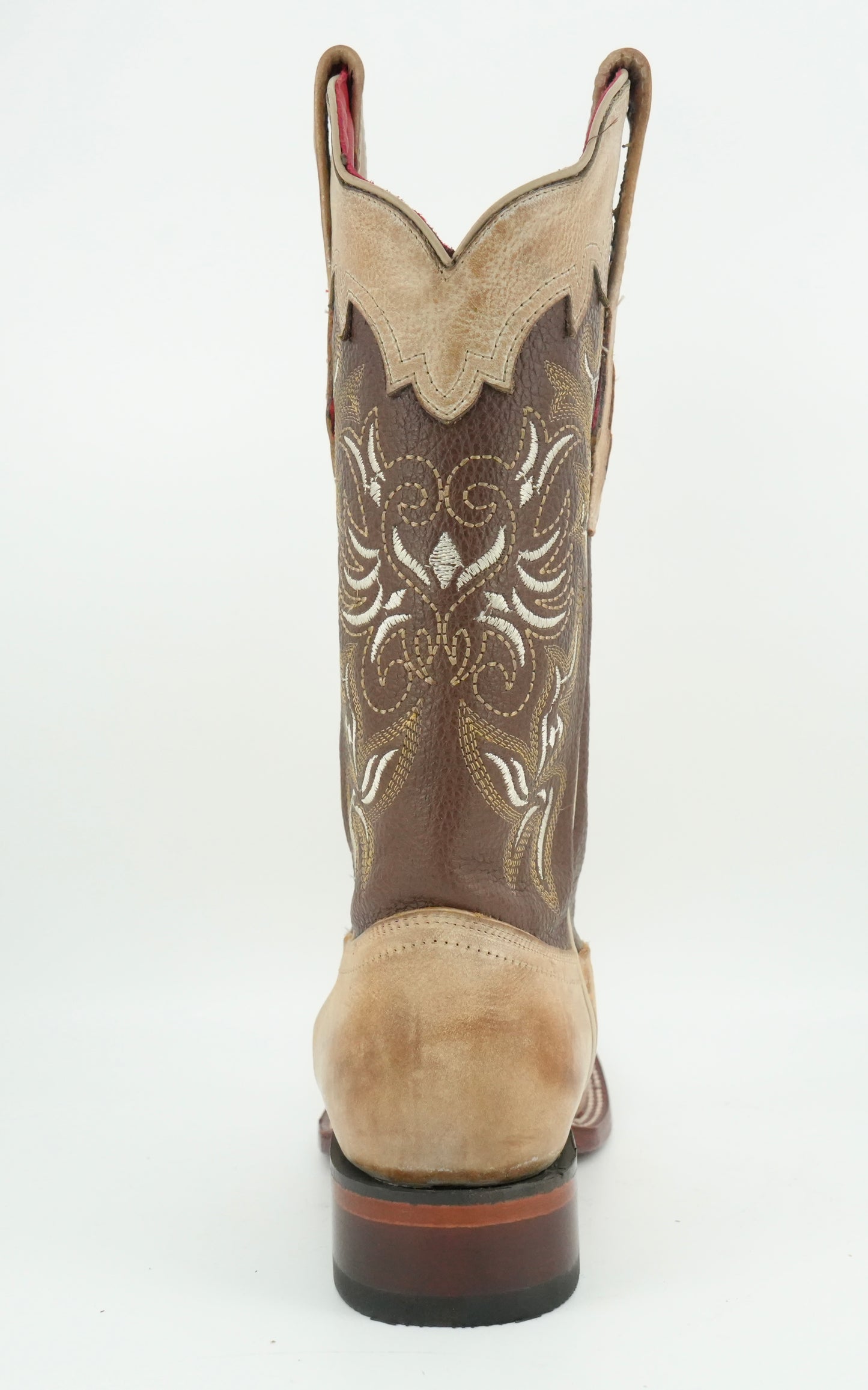 Los Altos Women's Honey Genuine Leather Wide Square Boot
