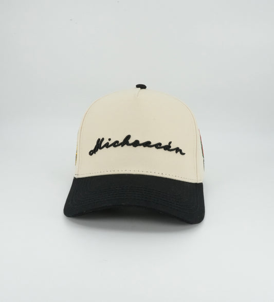 45 Cursive Trucker Cap Beige-Black