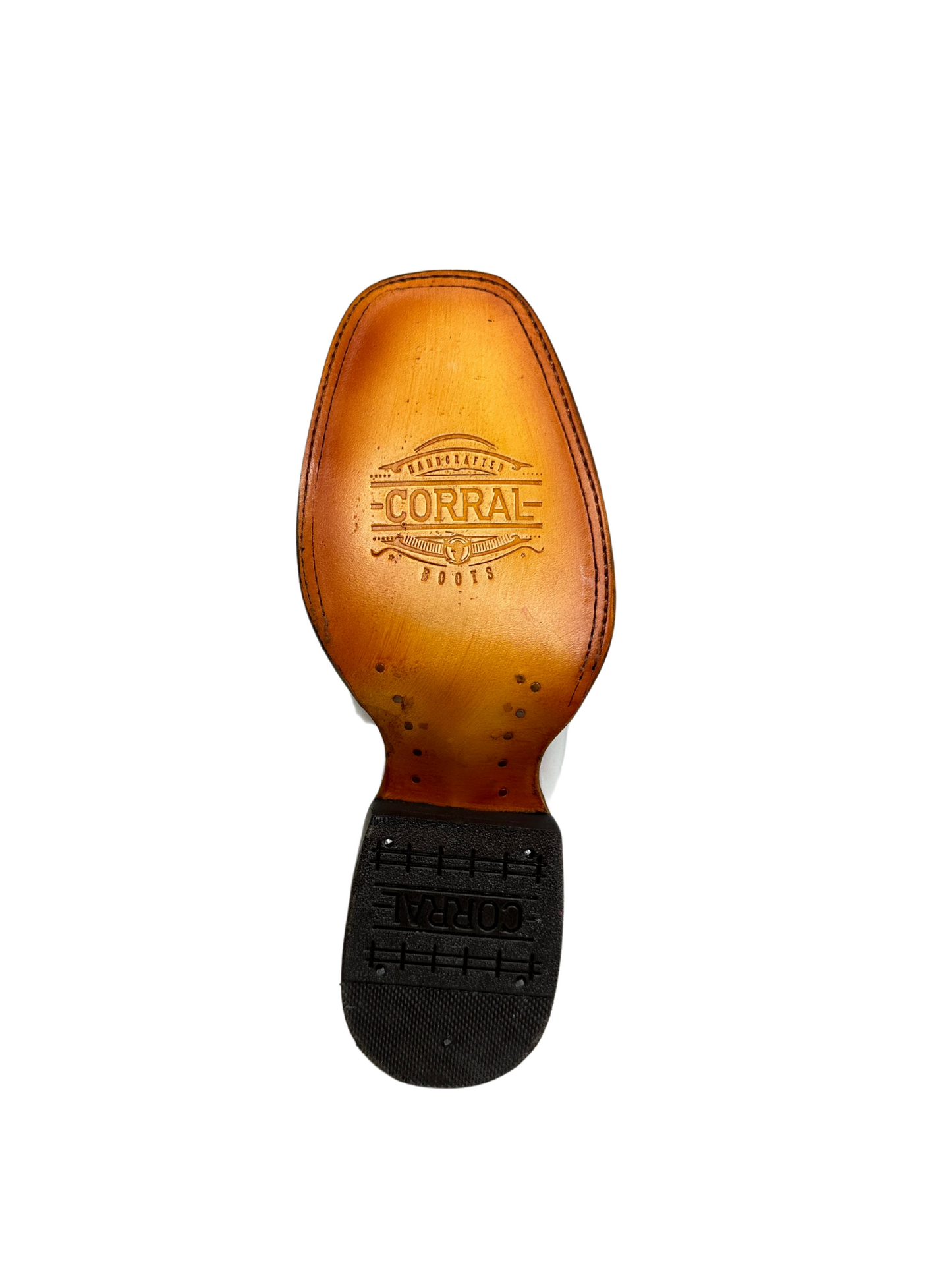 Corral Women's White Leather Embroided Square Toe Boot