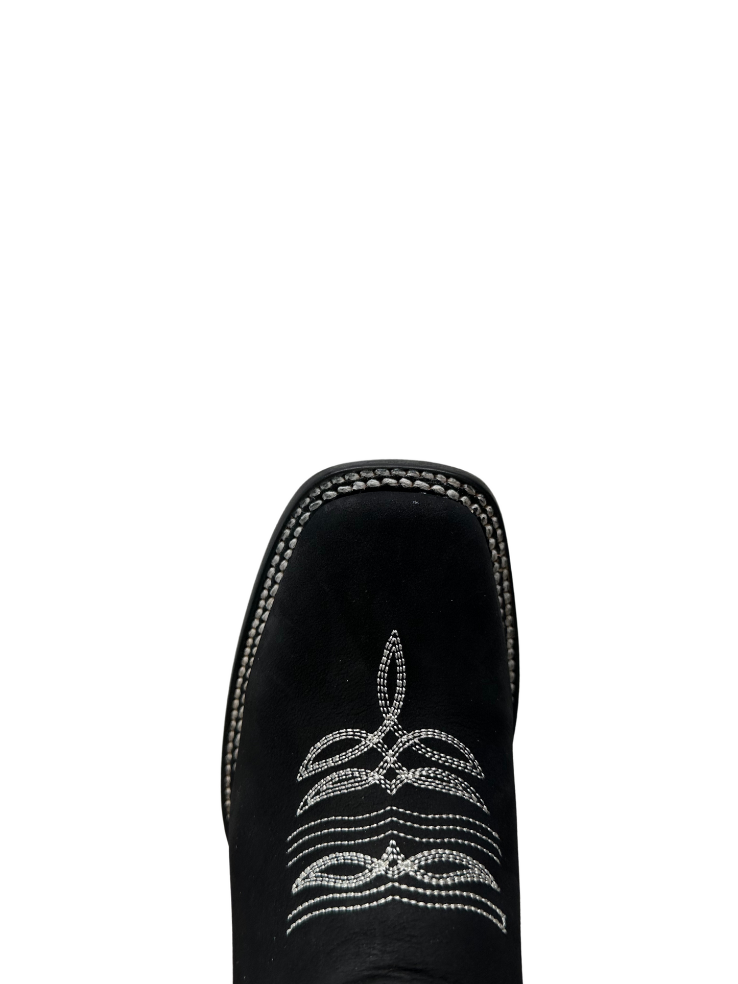 La Sierra Women's Black Floral Embroidered Square Toe Boot