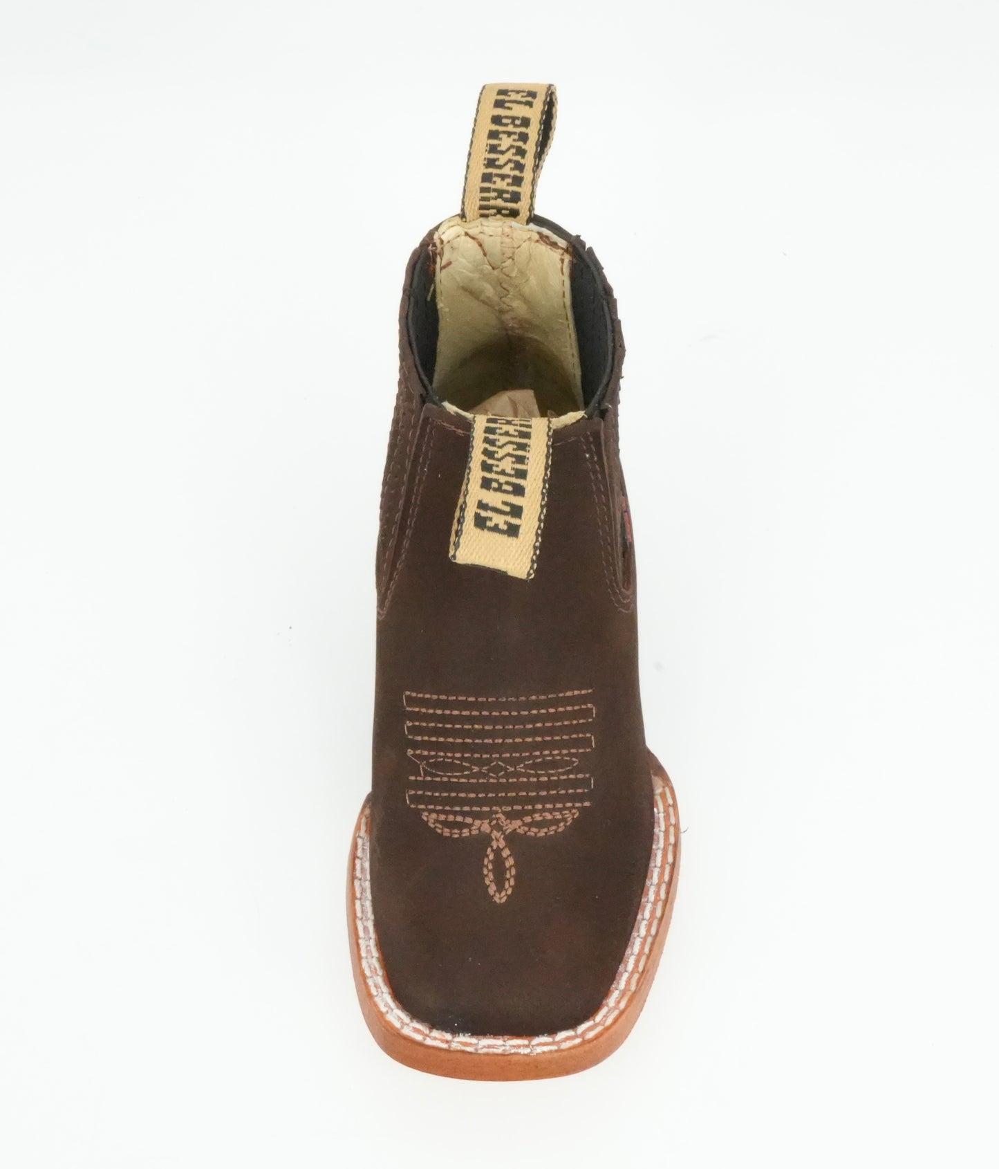 Besserro Kid's Nobuck Dark Tobacco Short Boot