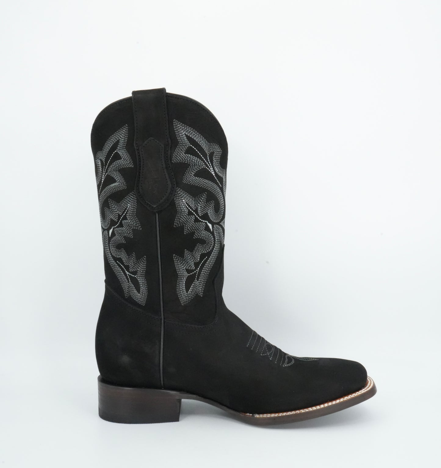 Vaquero Signature Men's Black Nobuck Wide Square Toe Boot