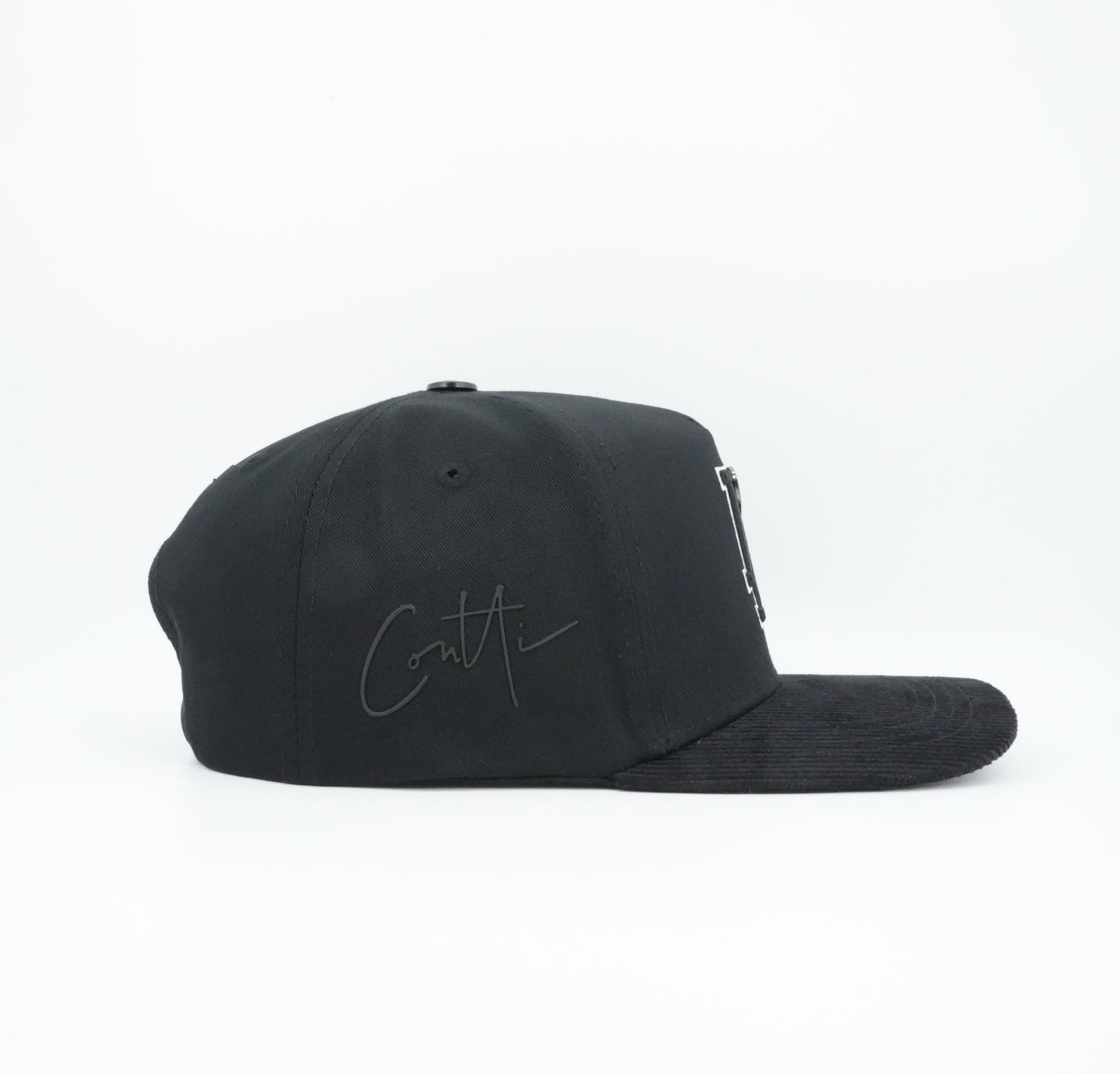Contti LA Red Bottom Black Cap