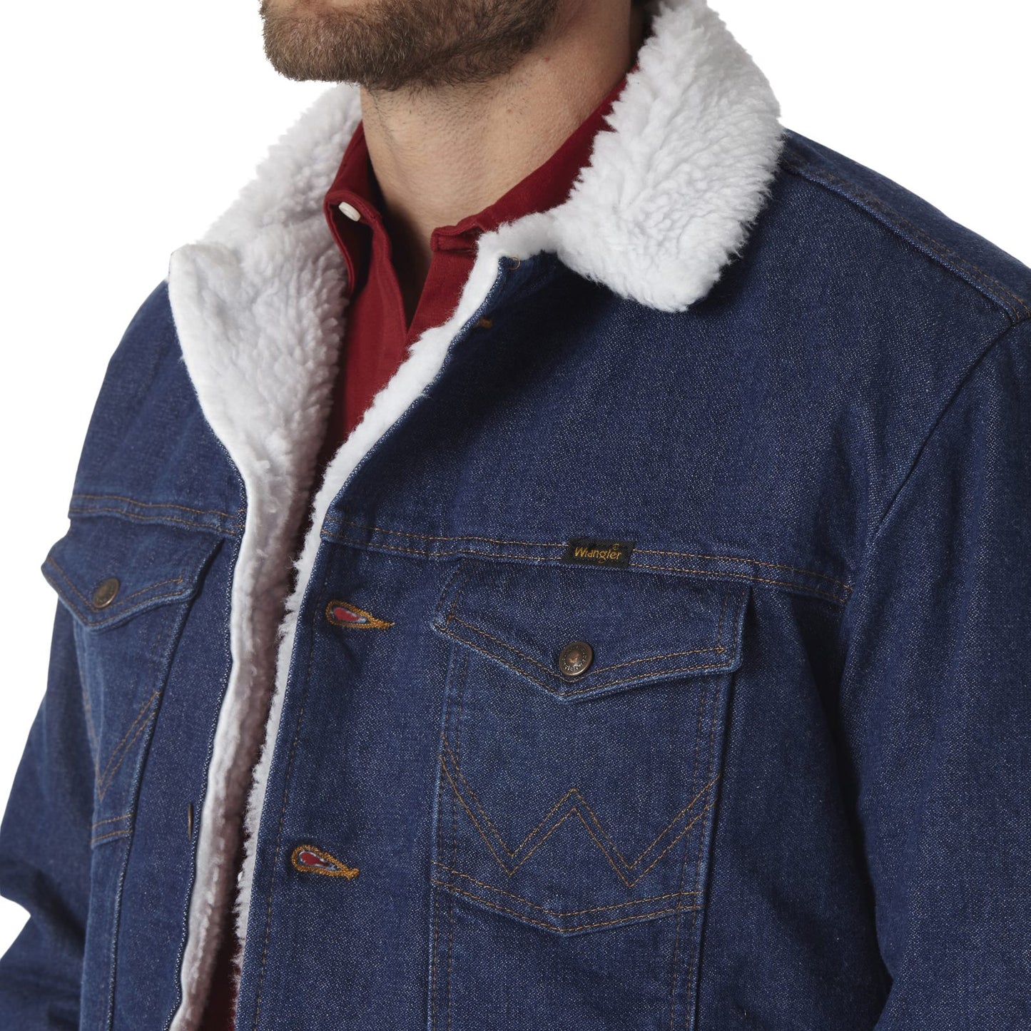 Wrangler Western Sherpa Lined Denim Jacket