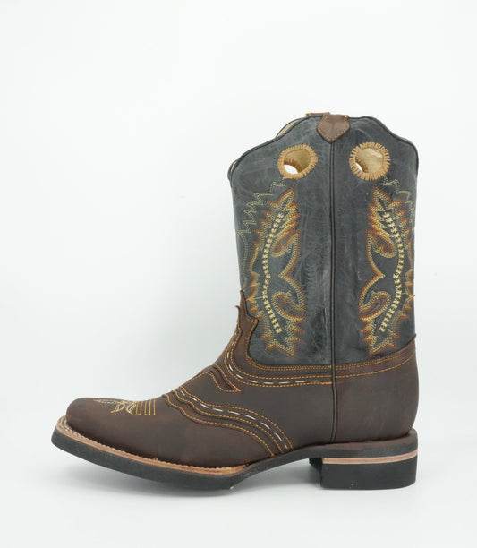 Potro Rebelde Men's Western Crazy Brown Square Toe Boot