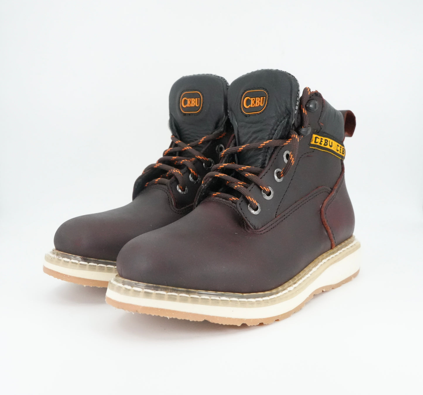 Cebu Men's BW Round Toe Grasso Short Work Boot - Shedron