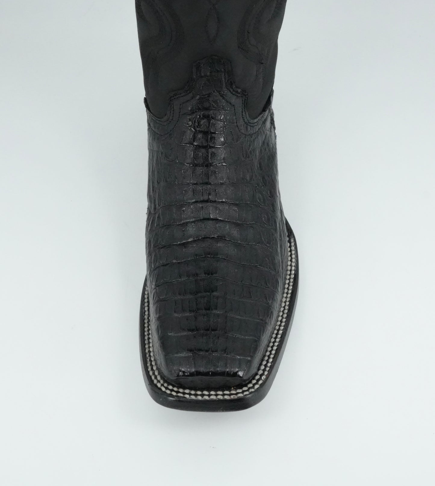 Circle G Men's Black Caiman Square Toe Boot