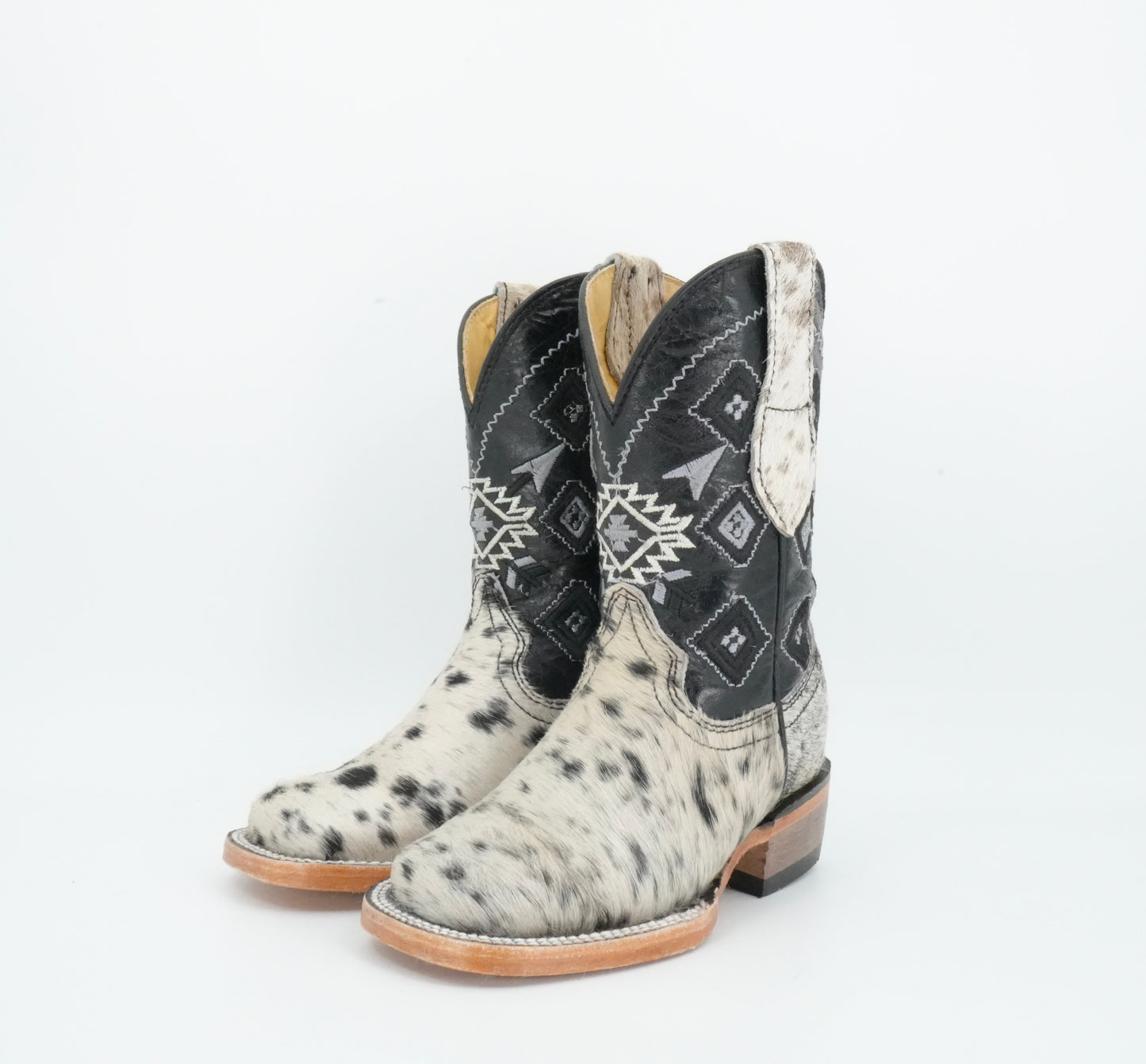 Rock'em Kid's Cow Hair White/Black Boots Size: 8 US / 15 MEX  *AS SEEN ON IMAGE*
