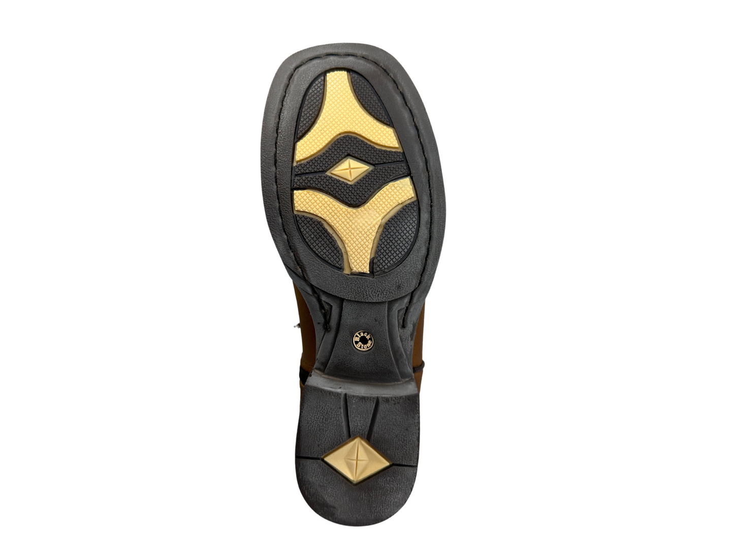 Black Stone Kid's Tan Yellow Stitched Boots