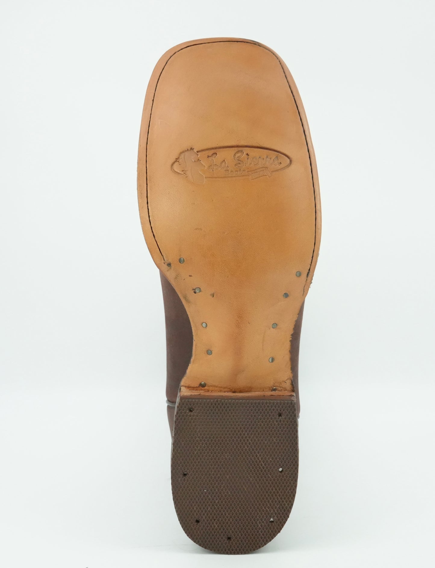 La Sierra Women's Brown Embroidered Horseshoes Square Toe Boot