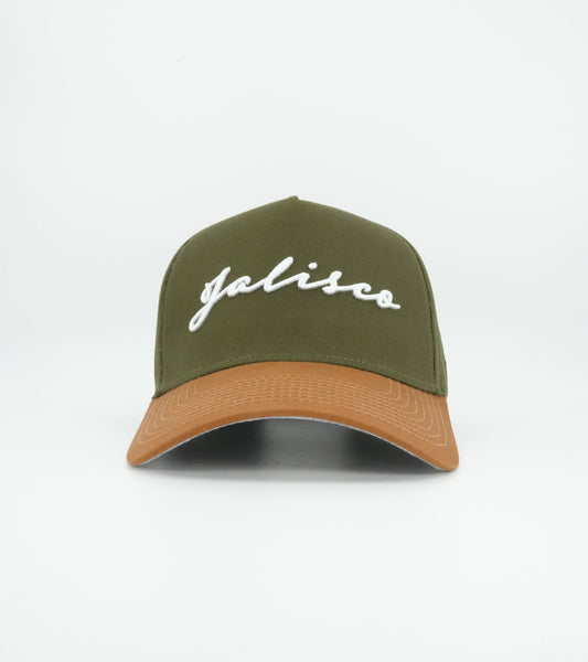45 Cursive Trucker Cap Olive-Brown