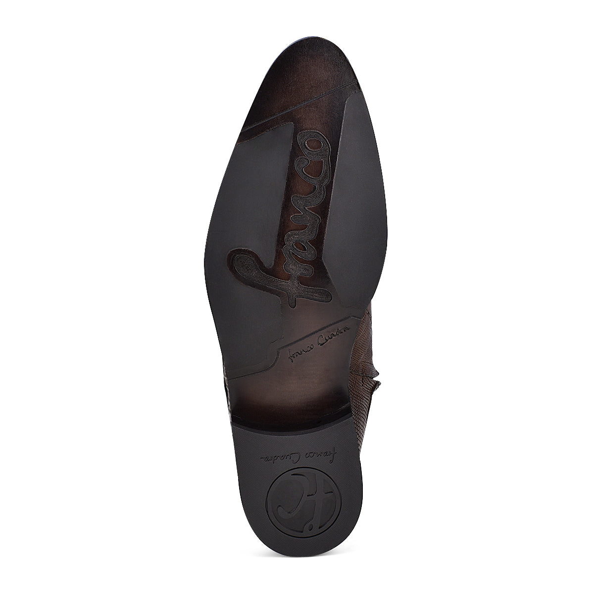 Cuadra Men's Brown Genuine Lizard Leather Round Toe Short Boot