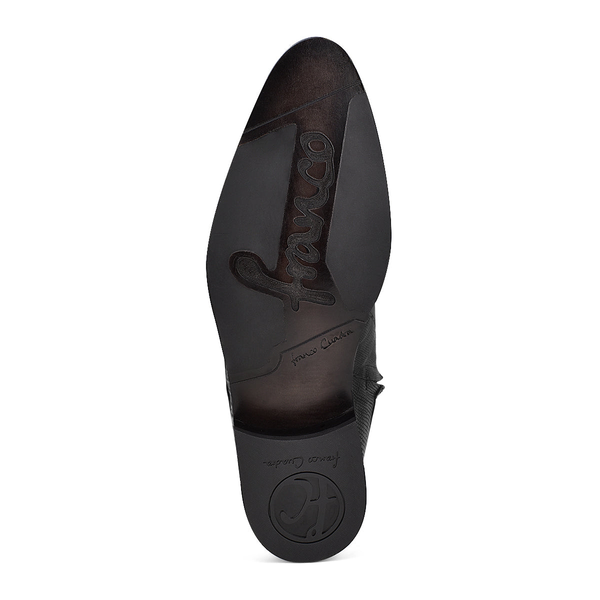 Cuadra Men's Black Genuine Lizard Leather Round Toe Short Boot