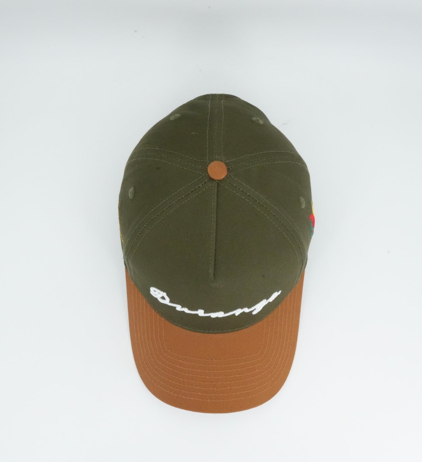 45 Cursive Trucker Cap Olive-Brown